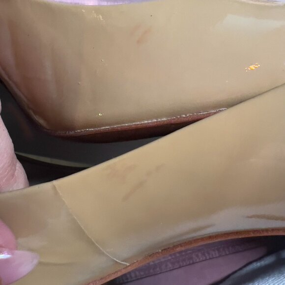 Coach Nala Cappuccino Patent Leather Pump Heels - Size 8.5 - Picture 7 of 7